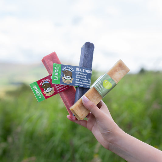 Flavoured yak snaks, Strawberry, Apple or Blueberry